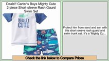 Reviews Best Carter's Boys Mighty Cute 2-piece Short-sleeve Rash Gaurd Swim Set