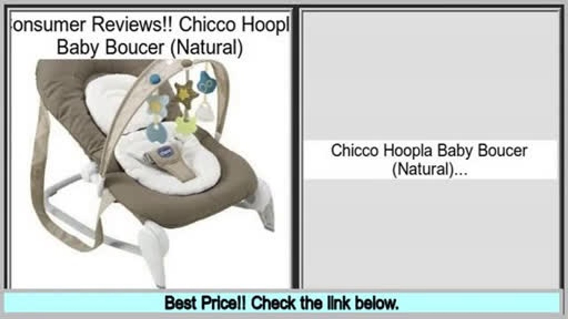 Best Value Chicco Hoopla Baby Boucer Natural Video Dailymotion