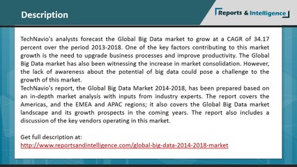 Global Big Data Market Set to Grow at 34% CAGR by 2018 📊
