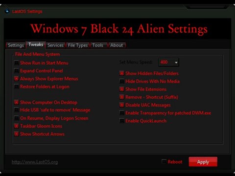 Windows 7 Black 24 Alien Edition x64 (RC-1)