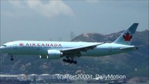 Air Canada Boeing 777. Landing in Hong Kong International Airport. Flight AC 015 From Toronto