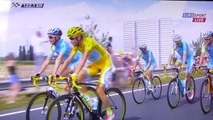 Awesome bike Wheelie during tour de france 2014