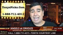 MLB Pick Baltimore Orioles vs. LA Angels Odds Prediction Preview 7-30-2014