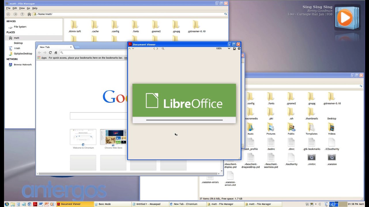 Antergos Linux XP Screencast