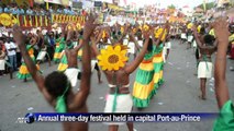 Haitians party for the Carnival of Flowers