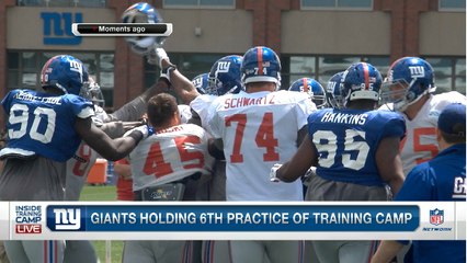 Giants clash and connect during training camp