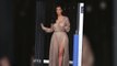 Kim Kardashian Wears Sexy Gold Dress With Thigh-High Slit
