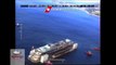 Le riprese aeree della Costa Concordia nel porto di Genova