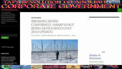 Breaking news! Confirmed  HAARP IS NOT being demolished (July 2014 update)