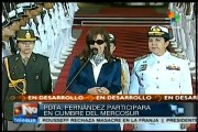 Al arribar a Venezuela Cristina Fernández recuerda a Hugo Chávez
