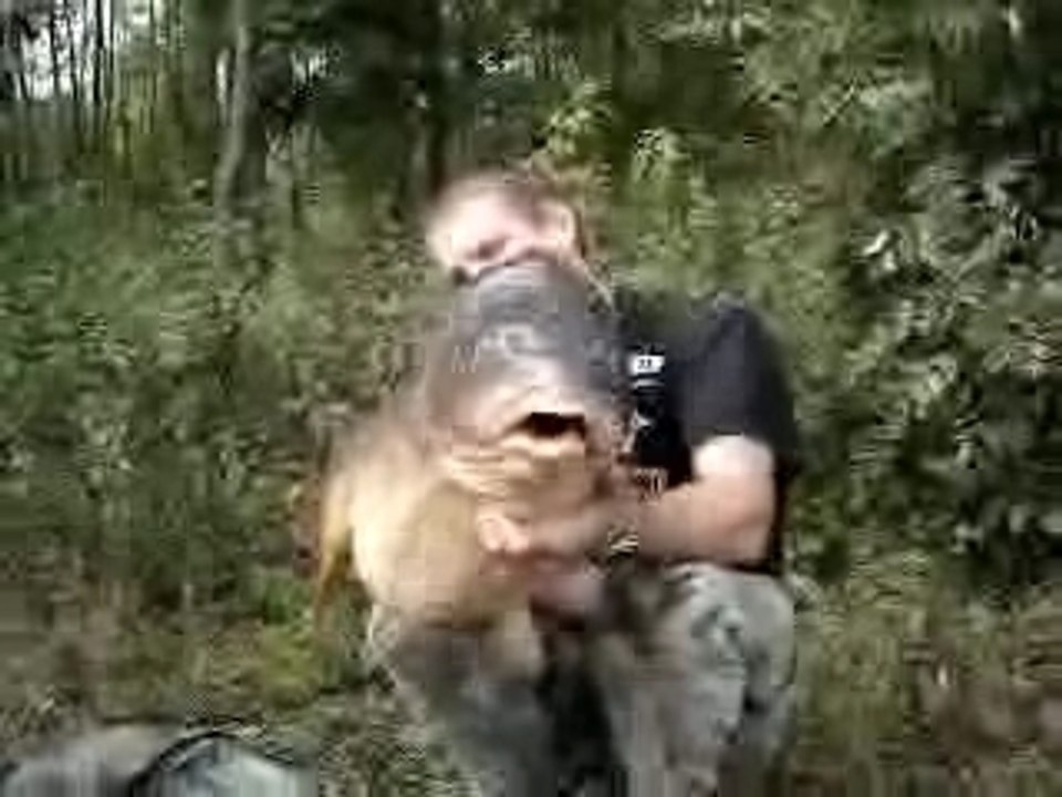 Rémi avec un blocauss.