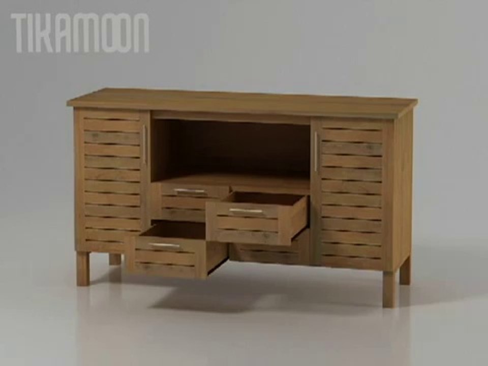 Meuble salle de bain en teck Soho XL par Tikamoon