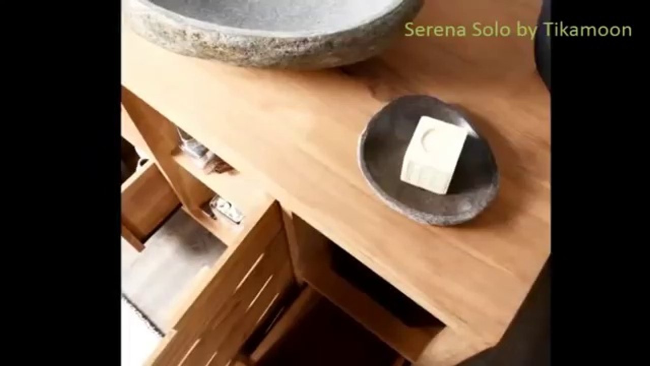 Meuble de salle de bain teck Serena Solo par Tikamoon