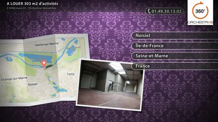 A LOUER 303 m2 d'activités