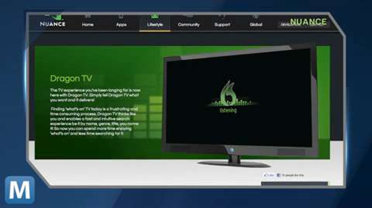 Nuance Announces Voice-Controlled Dragon TV
