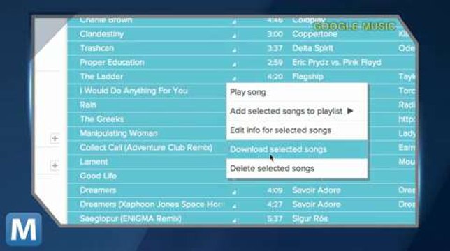 Google Music Offers One Click Download of Your Music Library