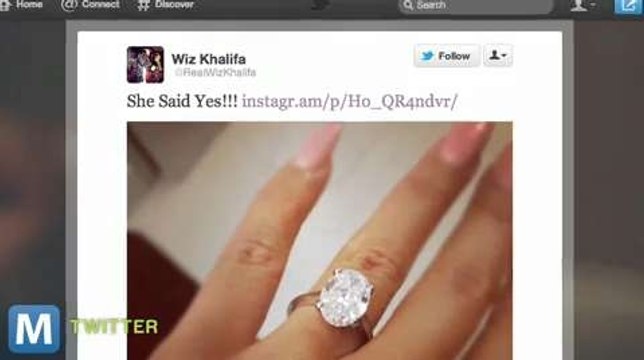 Wiz Khalifa Tweets Engagement, Twitter Reacts