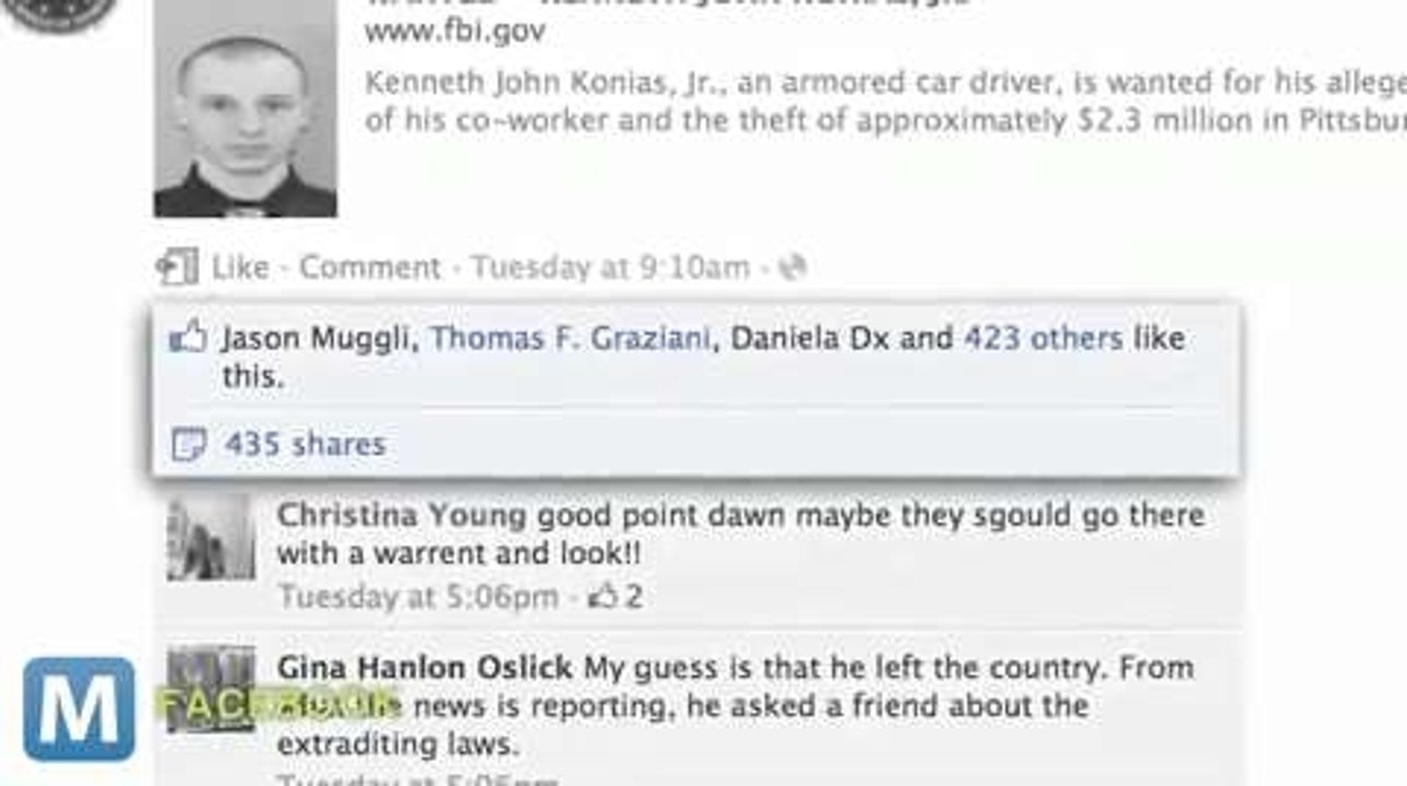 FBI Asks Facebook Fans for Help Catching Alleged Killer