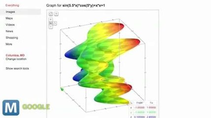 Google Upgrades to 3D Graphical Calculator