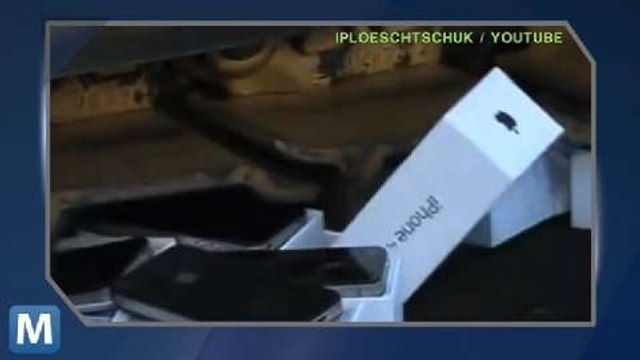 Russian Authorities Dispose of Counterfeit iPhones with Heavy Machinery