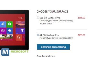 Microsoft’s 128GB Surface Pro is Sold Out Thanks to Low Initial Supplies