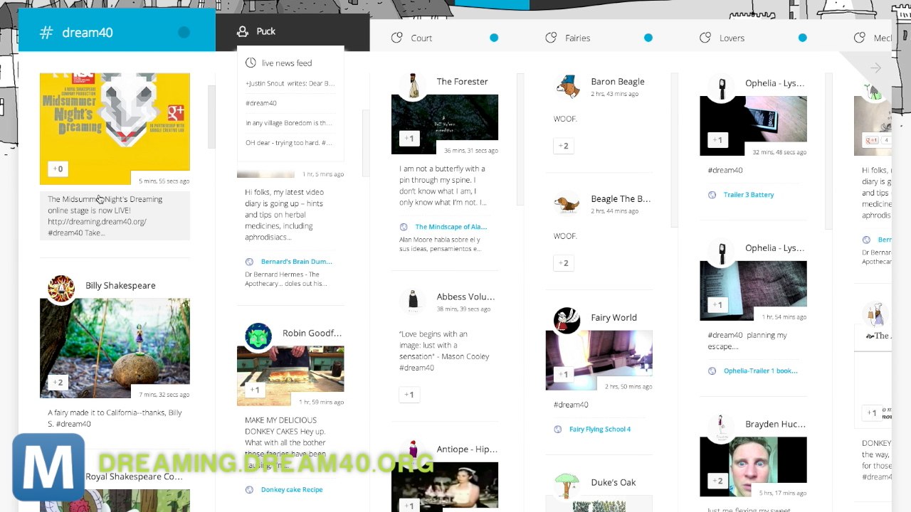 Royal Shakespeare Company Does ‘Midsummer’ on Google+
