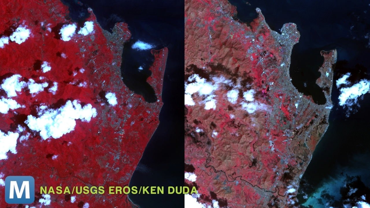 Satellite Photos Offer New Perspective on Typhoon Destruction