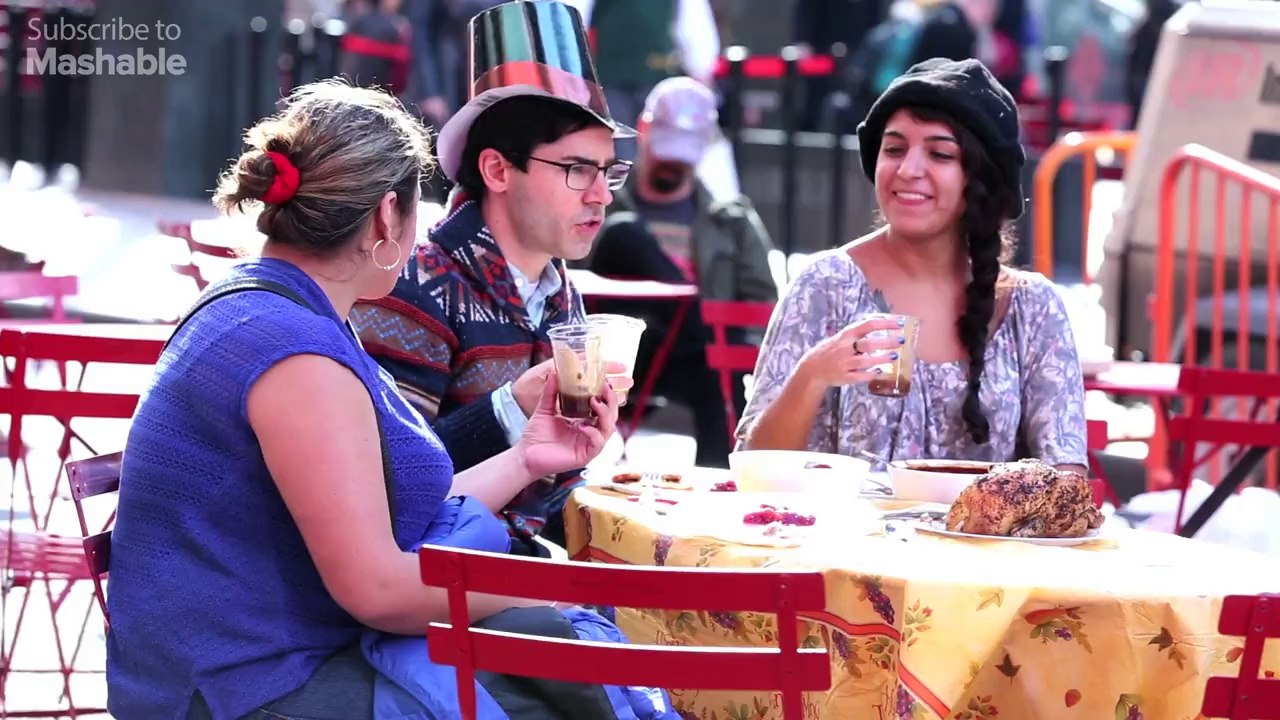 Thanksgiving in Times Square (with strangers)