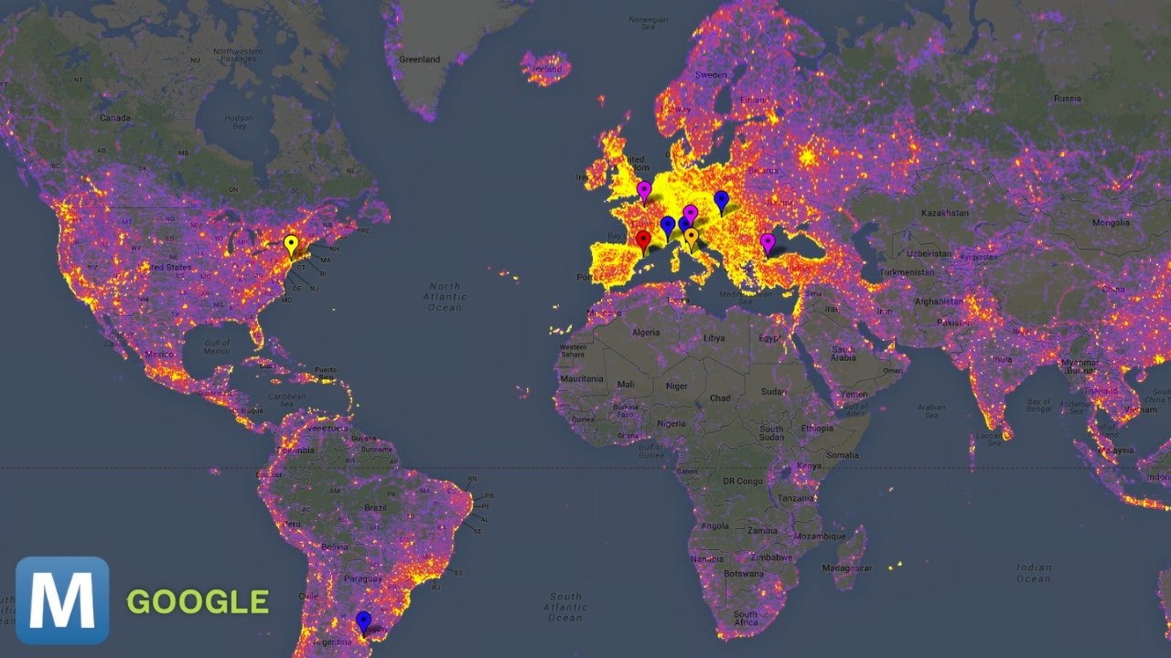 Google Heatmaps The World’s Most Photographed Spots