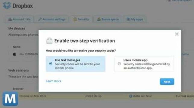 Dropbox Adds Two-Step Verification in Beta Version