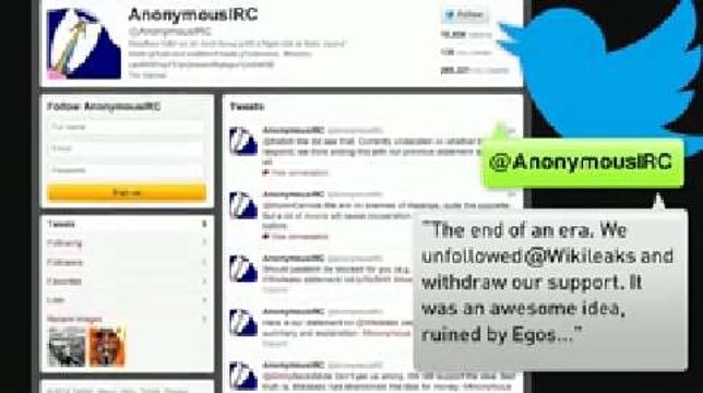 Anonymous ‘Breaks Up’ with Wikileaks