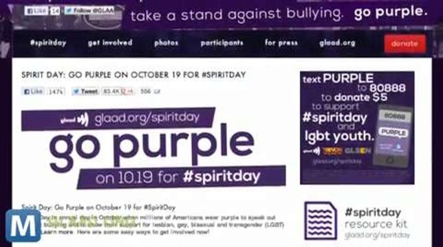 Facebook Turning Pages Purple in Support of Spirit Day