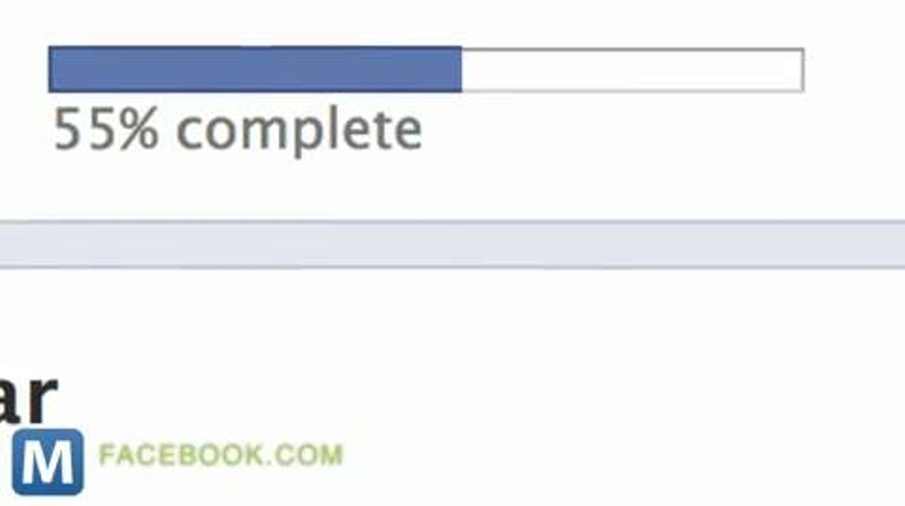 Facebook Progress Bar Tracks Profile Completion