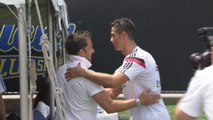 Cristiano Ronaldo Meets Alessandro Del Piero At Real Madrid Training