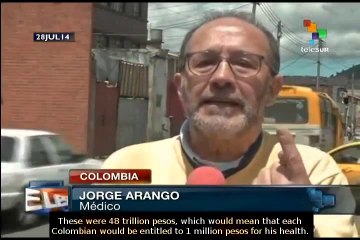 Colombians demanding Congress to remove health from private hands