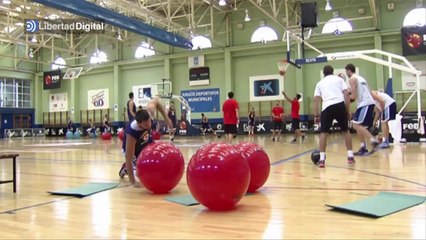 La selección española tiene su primer entrenamiento oficial