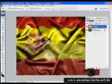 Curso de Photoshop CS3 Aula 20 - Efeito Bandeira Realista