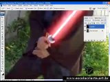 Curso de Photoshop CS3 Aula 27 Sabre de Luz Star Wars Lightsaber