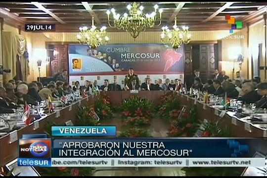 Bolivia agradeció aprobación de su integración al Mercosur
