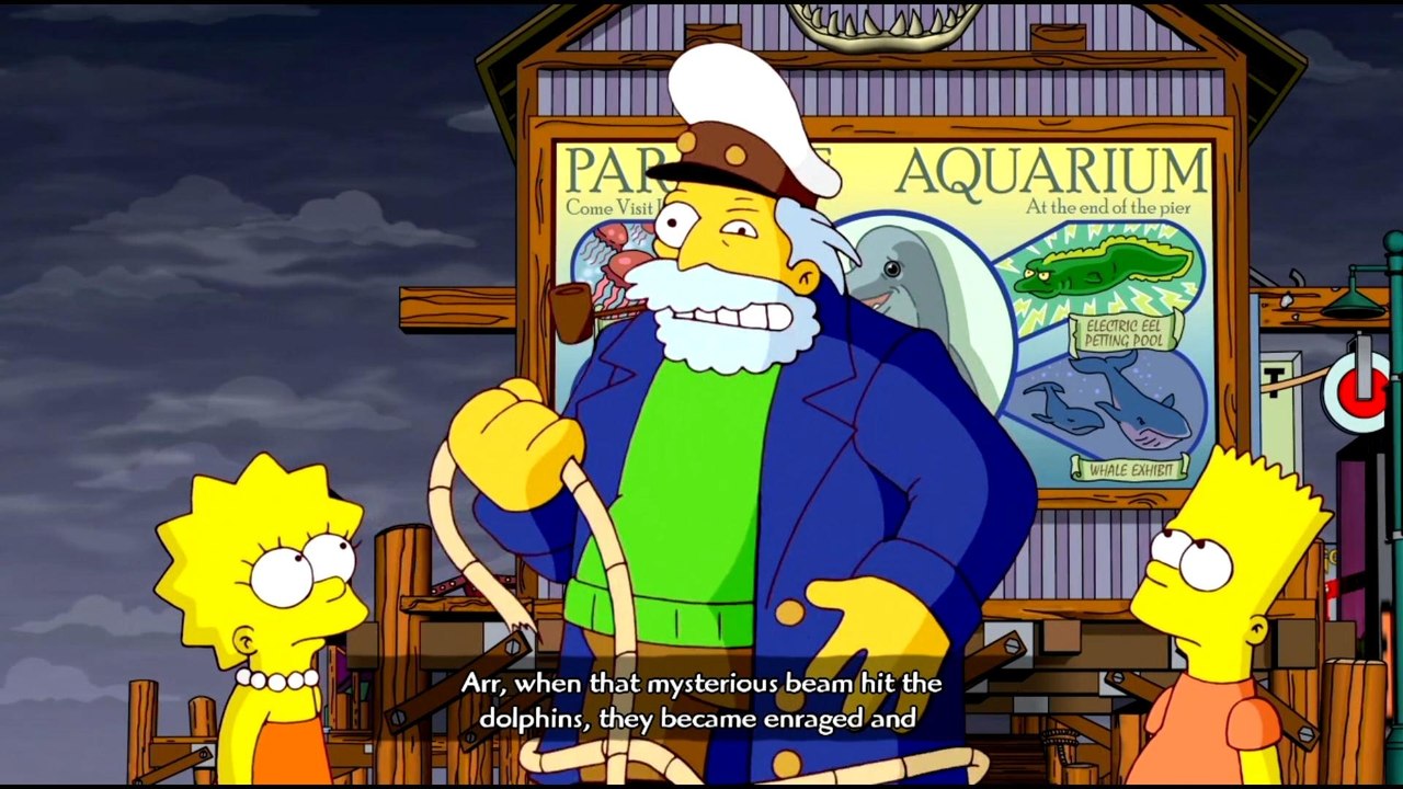 The Simpsons Game Walkthrough Part 7 - The Day of the Dolphin [HD 1080p] (Xbox360)