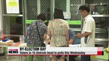 By-election day voters in 15 districts head to polls this Wednesday