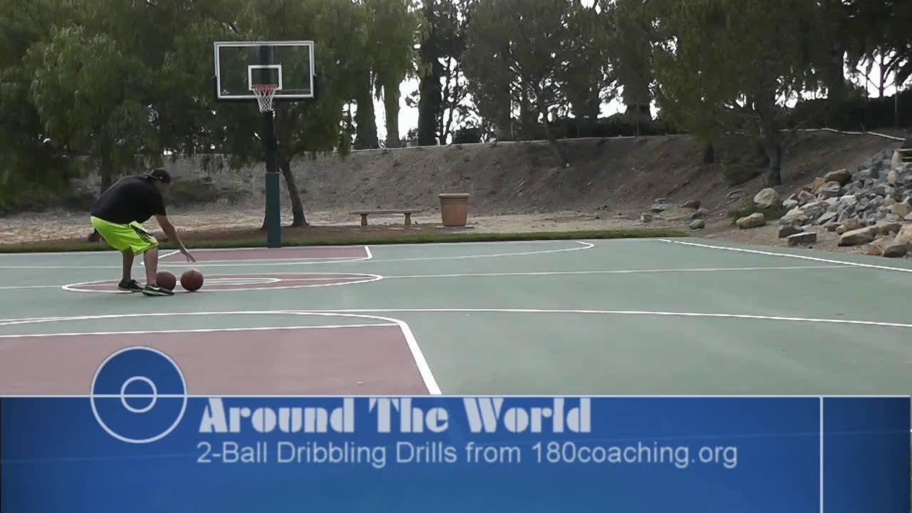 2-Basketball Dribbling Drill AROUND THE WORLD from 180Coaching Costa Mesa CA Youth Basketball
