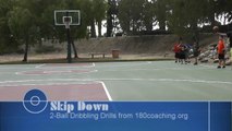 2-Basketball Dribbling Drill SKIP DOWN from 180Coaching Team Basketball League Irvine Coach Tim