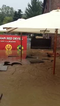 À Ittre, les incroyables images d’un torrent en pleine ville