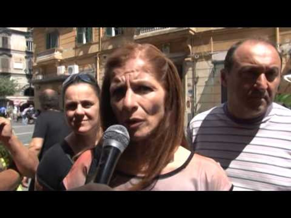 Napoli - La protesta dei disoccupati bros e lavoratori Astir (29.07.14)