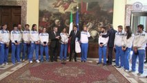 Roma - Scherma, Renzi incontra gli atleti azzurri protagonisti ai mondiali (29.07.14)