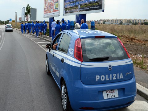 La balade des Olympiens avant FC Bari-OM