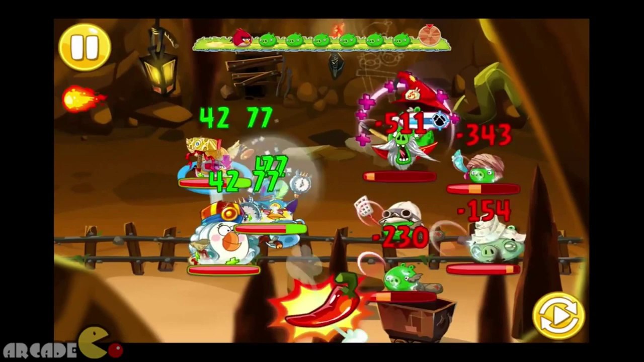 Angry Birds Epic  So Close To The FINAL CAVE  - CAVE 5 Burning Plain Level 7