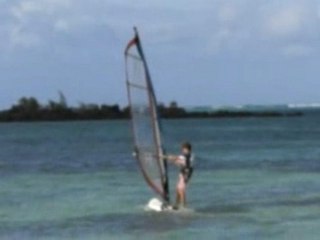 windsurf ile maurice départ plage