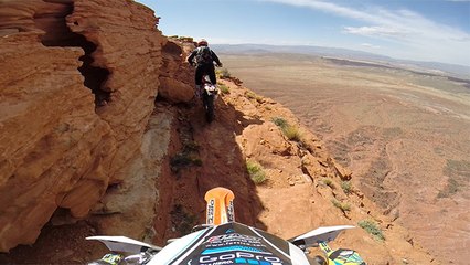 Off-Road Motorcycle Cliff Riding